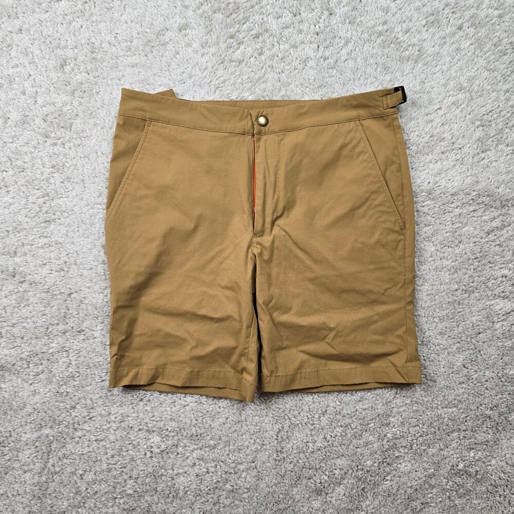 Ball and Buck Shorts Mens 30x8 Beige Khaki Strap Point Short Made in USA Cotton